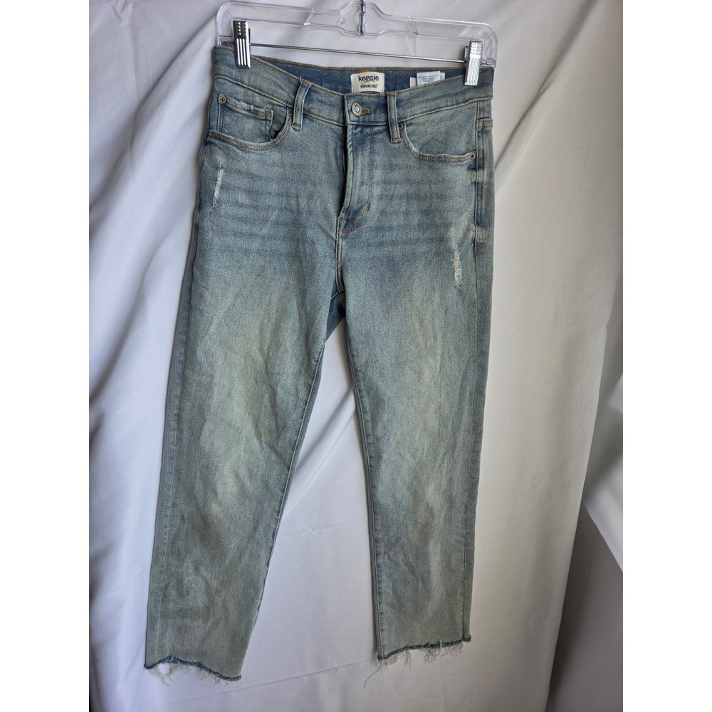 Kensie The Slim Jeans Womens  Blue Light Wash Slim High Rise Straight